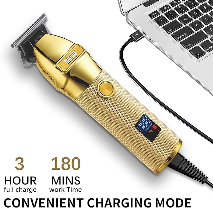 Photo 1 of DSP® Hair Trimmer Beard Trimmer for Men with LED Display Rechargeable Hair Cutting Machine (Gold) 90395-1