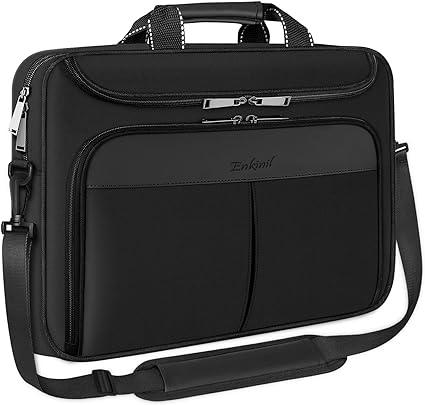 Photo 1 of 17 inch Waterproof Protective Laptop Messenger Briefcase with Adjustable Shoulder Strap, Men Women Travel/Business Bag Compatible with HP ZBook,ThinkPad,DELL Inspiron