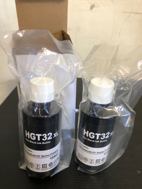 Photo 2 of 31 32XL Black Ink Bottles Set Compatible Replacement for HP 31 32XL Compatible for HP Smart-Tank 7301 7602 5101 7001 6001 ink refill, Smart-Tank Plus 651 551 455 457 450 All-in-One Printer 2P