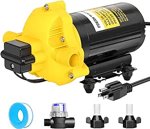 Photo 1 of 110V AC Water Pump 4.0 Gpm 45 Psi, 110 Volt On Demand Water Transfer Pump, Self Priming Booster Pressure Diaphragm Pump, Fit for Kitchen Bathroom RV Marine Yacht Lawn Garden