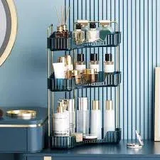 Photo 1 of Corner Bathroom Counter Organizer Bathroom Countertop Shelf Makeup Organizer for Vanity Perfume Tray 