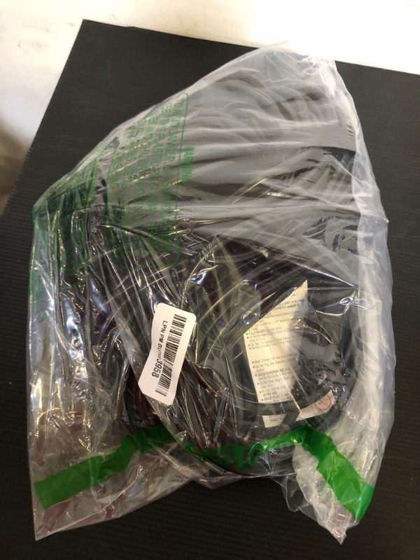 Photo 1 of Indoor Outdoor Black Extension Cord 50 ft Waterproof, 16/3 Gauge Flexible Cold-Resistant Appliance Extension Cord Outside, 13A 1625W 16AWG SJTW, 3 Prong Heavy Duty Electric Cord, ETL HUANCHAIN Black 50FT