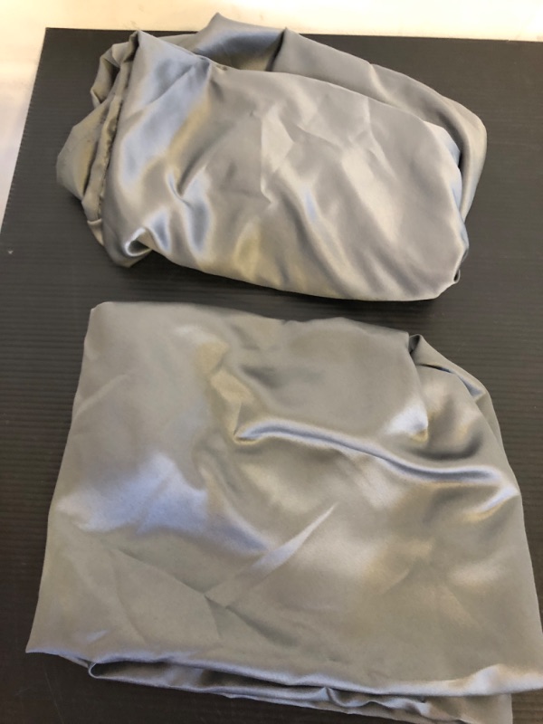 Photo 1 of 2Pcs Satin Queen Size Pillow Cases--Dark Grey