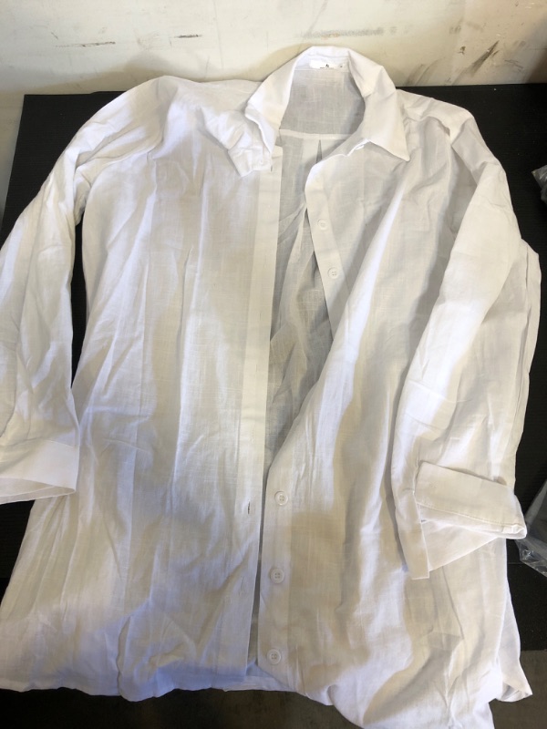 Photo 1 of Size M--Men Long Sleeve White Shirt
