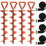 Photo 1 of Eurmax USA Trampoline Stakes Heavy Duty Trampoline Parts Steel Stakes Anchor Kit for Trampolines Canopy Anchor Dog Tie Out Stakes -Set of 4