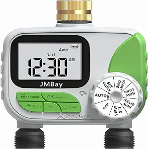 Photo 1 of Sprinkler Timer Water Timer for Garden Hose 2 Zone,Hose Timer and Irrigation System for Yard & Greenhouse, Waterproof Digital Sprinkler Controller with Pure Brass Inlet for Lawn,Auto Faucet Timer