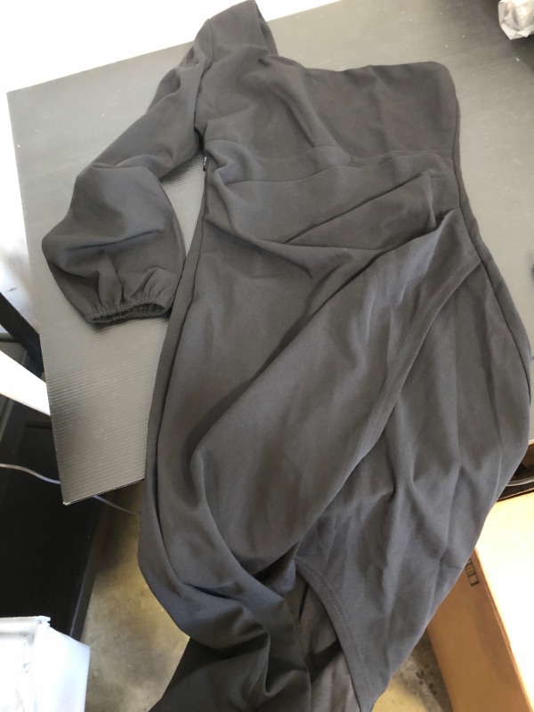 Photo 1 of Size S---One Shoulder Off Long Black Dress