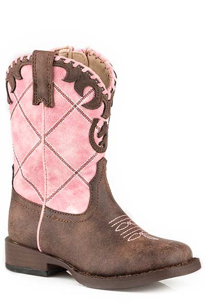 Photo 1 of Size 13---ROPER Kids' Lacy Pink Cowboy Boots