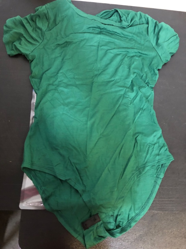 Photo 1 of Size L---Short Sleeve Body Suit Top -Green