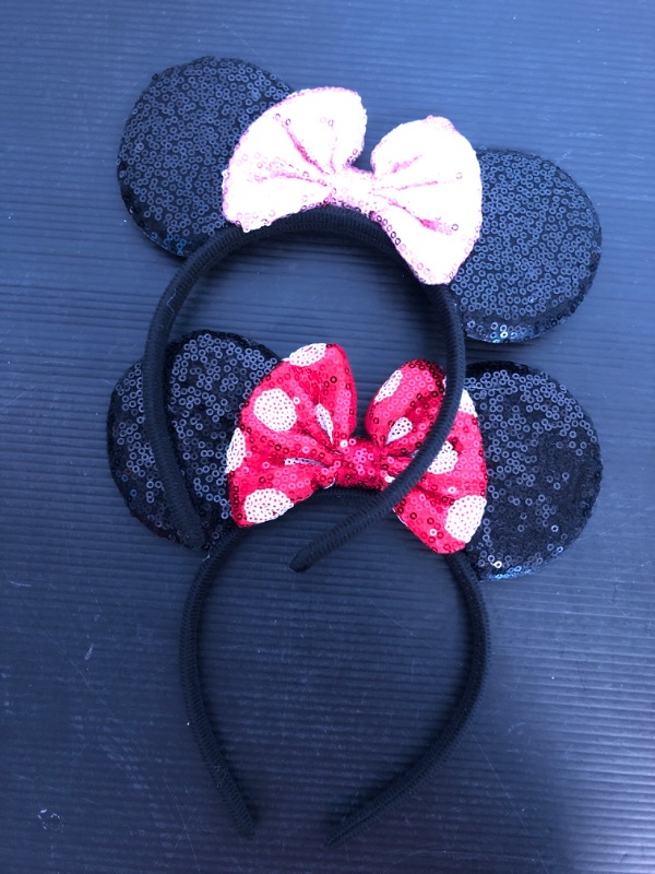 Photo 2 of 2Pcs Bow Mouse Head Band