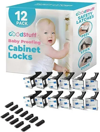 Photo 1 of Child Locks For Cabinets And Drawers - 12 Pack - No Drill Baby