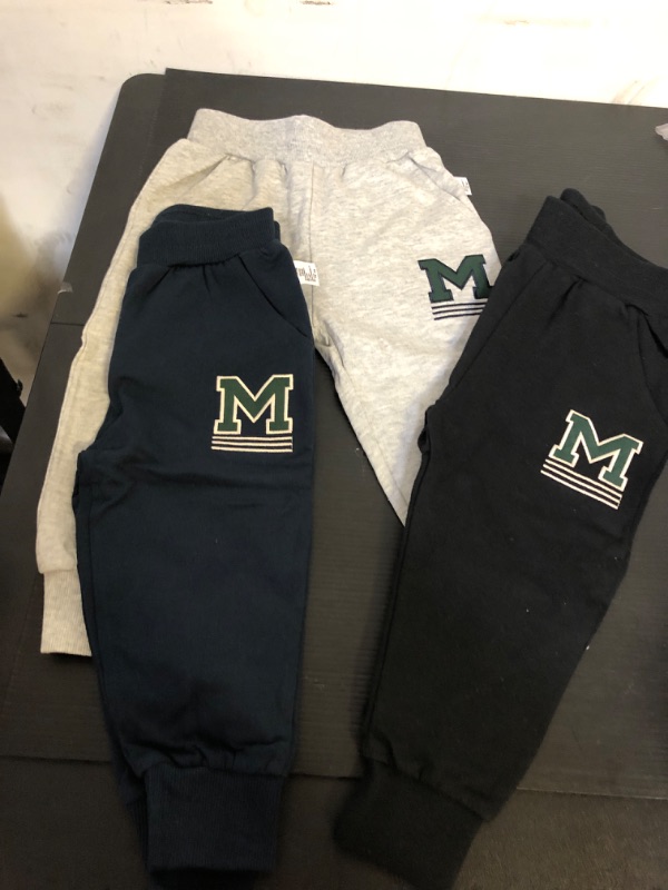 Photo 2 of BeiVSlley Baby Boys 2/3 Pack Cotton Active Jogger Pants Toddler Cute Embroidery Athletic Sweatpants