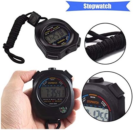 Photo 1 of 2 Pack Multi-Function Electronic Digital Sport Stopwatch Timer, Large Display with Date Time and Alarm