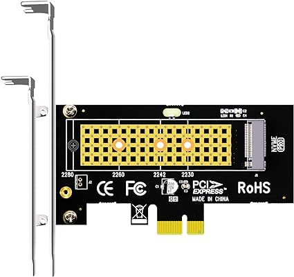 Photo 1 of GLOTRENDS PA09-X1 M.2 NVMe to PCIe X1 Adapter for 2230/2242/2260/2280 M.2 NVMe SSD, PCIe X1 Installation