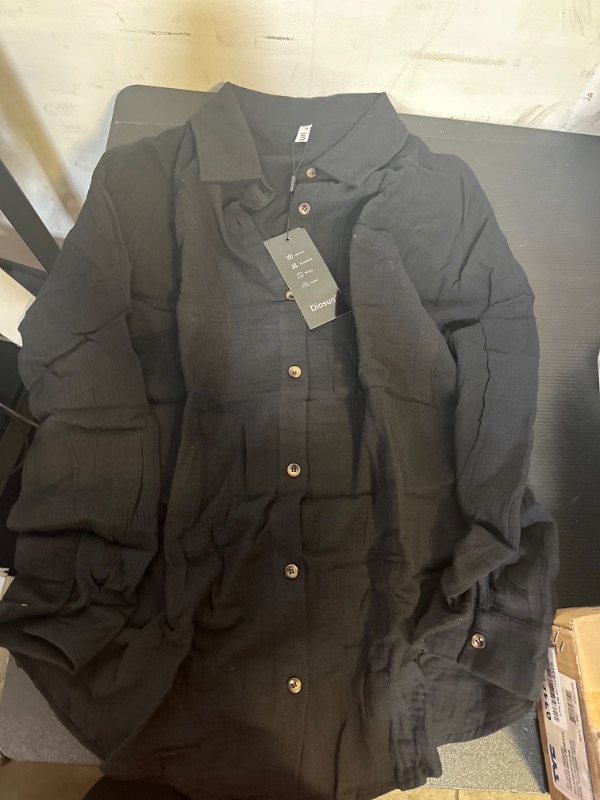 Photo 1 of Size M---Long Sleeve Black Casual Shirt