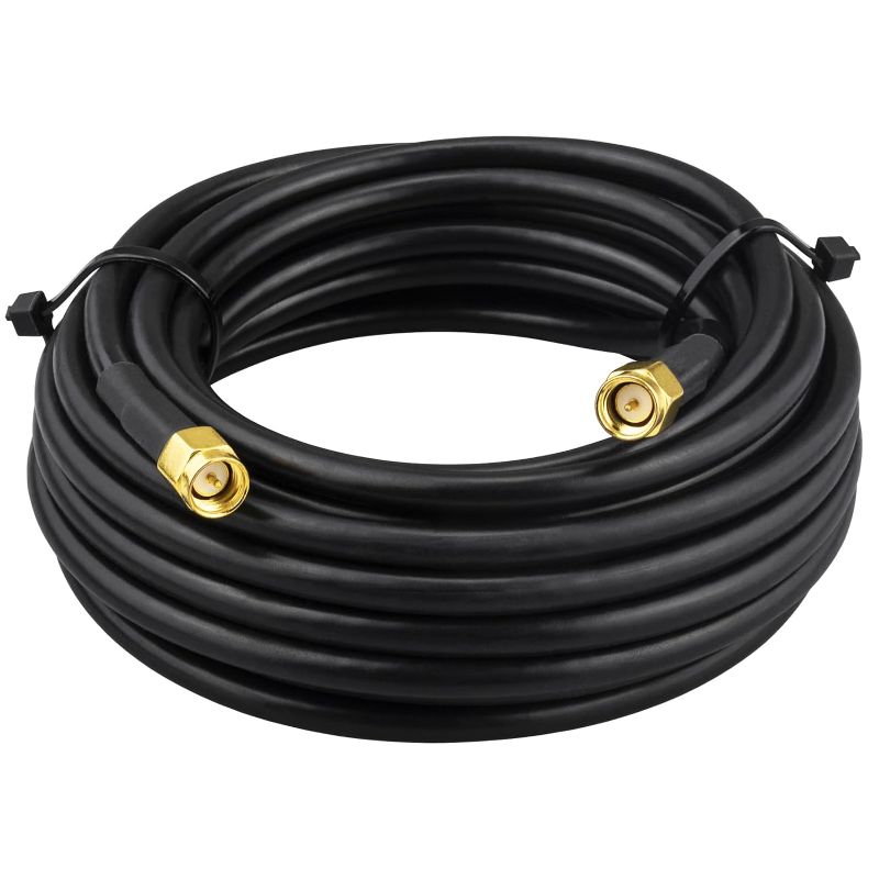 Photo 1 of BOOBRIE SMA to SMA Cable 98.4ft RG58 Coax Cable 50 Ohm SMA Male to SMA Male Extension Cable Low Loss SMA Extension Antenna Cable for 3G/4G/LTE/GPS/RF Radio/WiFi Antenna/Two-Way Radio Applications
