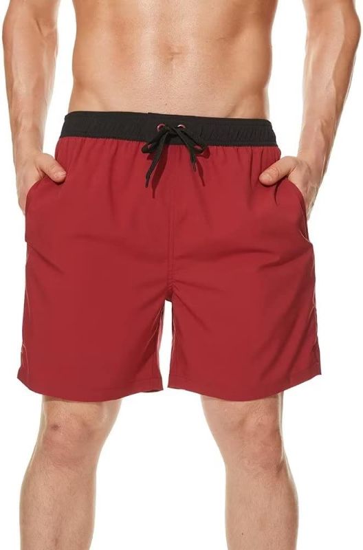 Photo 1 of 40 Men's Swim Trunks Quick Dry Beach Board Shorts with Zipper Pockets and Mesh Lining Bathing Suit Swimwear
