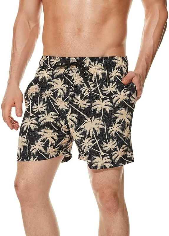 Photo 1 of 36 Men's Swim Trunks Quick Dry Beach Board Shorts with Zipper Pockets and Mesh Lining Bathing Suit Swimwear

