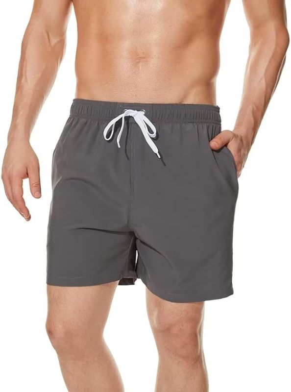 Photo 1 of 36 Men's Swim Trunks Quick Dry Beach Board Shorts with Zipper Pockets and Mesh Lining Bathing Suit Swimwear
