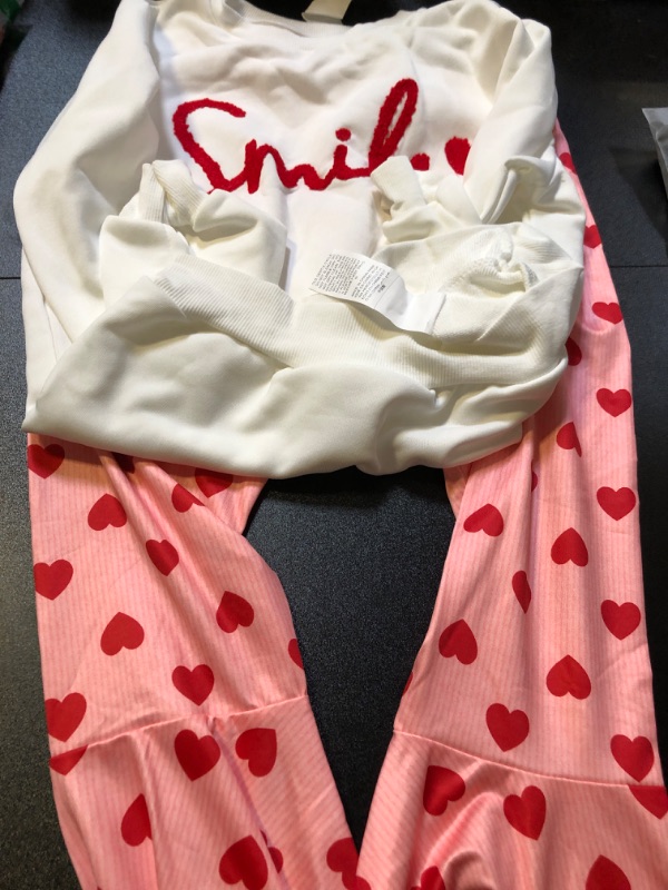 Photo 1 of 11Y girls two piece heart pants and smile shirt