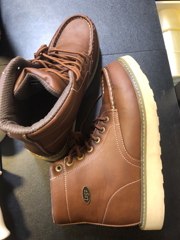 Photo 1 of Lugz Men' work boots brown worn but like new 