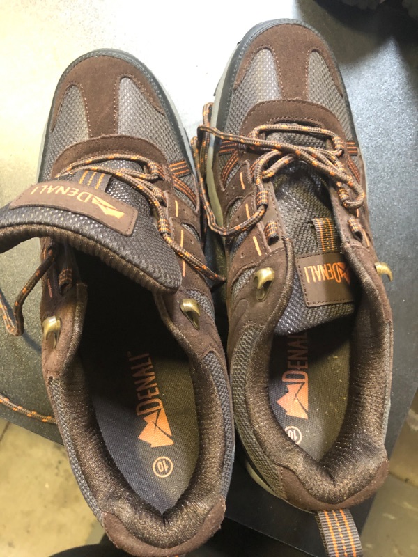 Photo 1 of DENALI WORN BUT LIKE NEW HIKING BROWN AND ORANGE SHOES  US 10