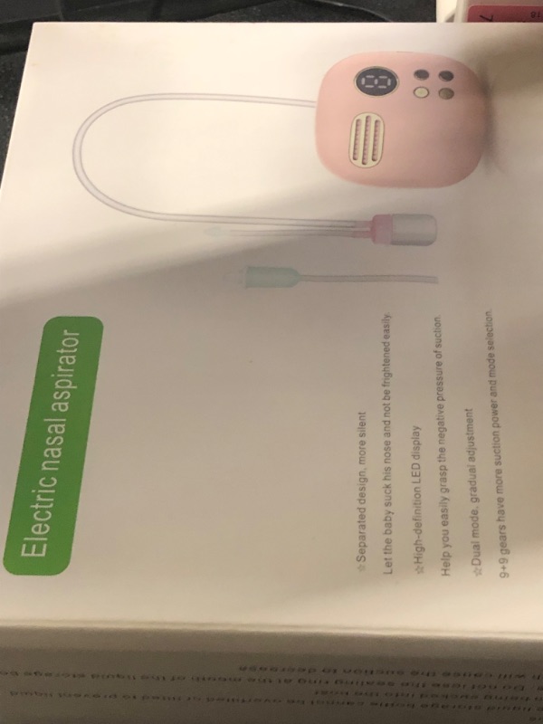 Photo 2 of Nasal Aspirator for Baby, Electric Baby Nose Sucker, Booger Sucker for Baby with 2 Food-Grade Silicone Tips, Rechargeable Nasal Suction with Adjustable 9 Gears & 2 Modes