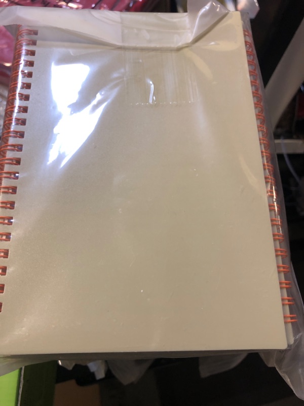 Photo 2 of Yansanido Spiral Notebook, 6 Pcs A5 White Thick Plastic Hardcover 7mm College Ruled 80 Sheets -160 Pages Journals for Study and Notes (6 White A5)