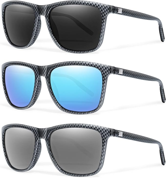 Photo 1 of BOTPOV Polarized Sunglasses for Men Women Mirror UV 400 Protection Lens Spring Hinge (3 Pack)
 