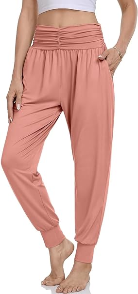 Photo 1 of UEU Women's Harem Casual Loose Pants Comfy High Waisted Yoga Joggers Flowy Lounge Pajamas Sweatpants with Pockets
  l 