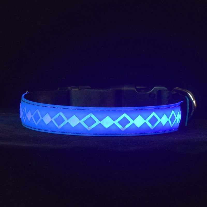 Photo 1 of LED Subversive USB-C led Light up Dog Collar, Subversive 3D Cross Design Comfortable and Soft Material,Multicolored