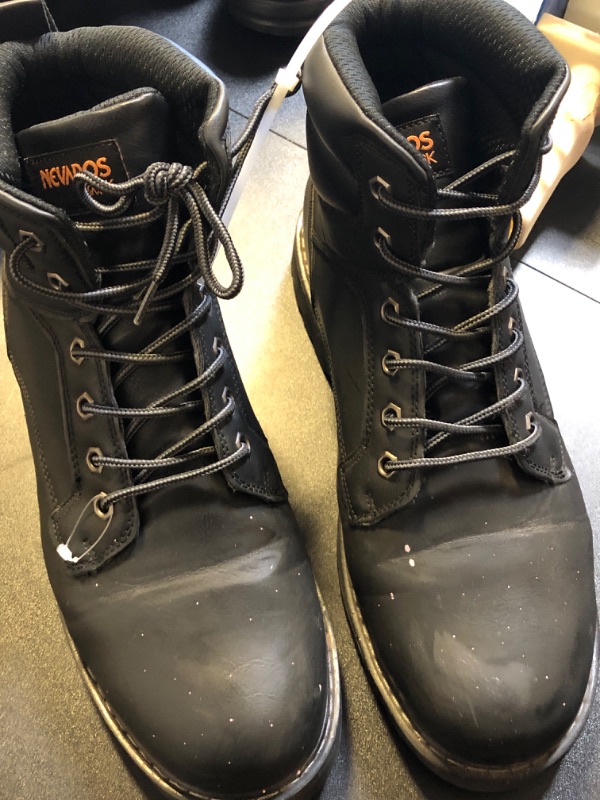 Photo 1 of 12M WORK BOOTS BLACK USED BUT LIKE NEW STAINED 