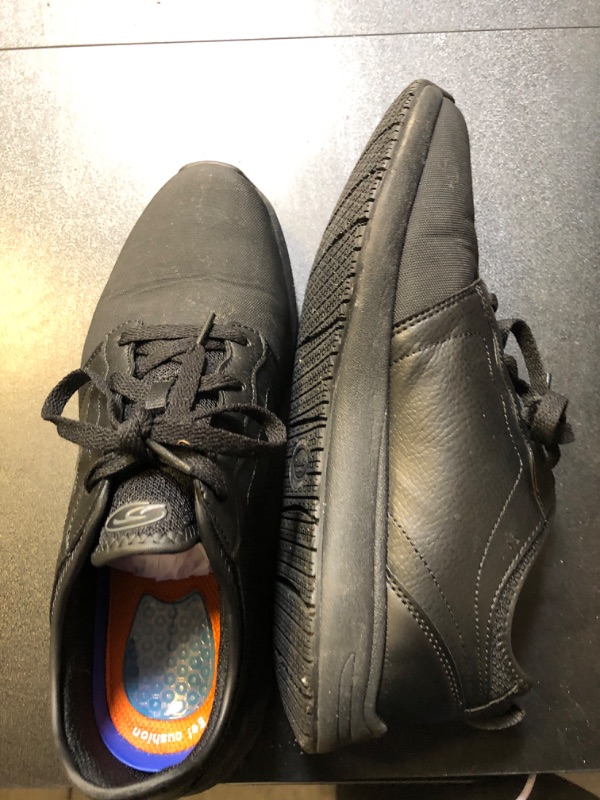 Photo 1 of black work shoes used but like new 10 non slip 
