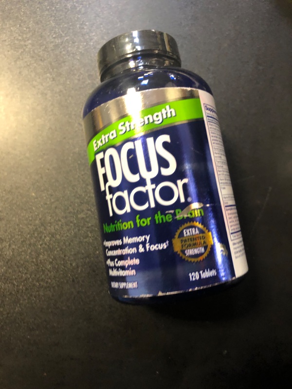Photo 2 of Focus Factor Adults Extra Strength, 120 Count - Brain Supplement for Memory, Concentration and Focus - Complete Multivitamin with DMAE, Vitamin D, DHA - Trusted Health Vitamins 120 Count (Pack of 1) exp 04-24 