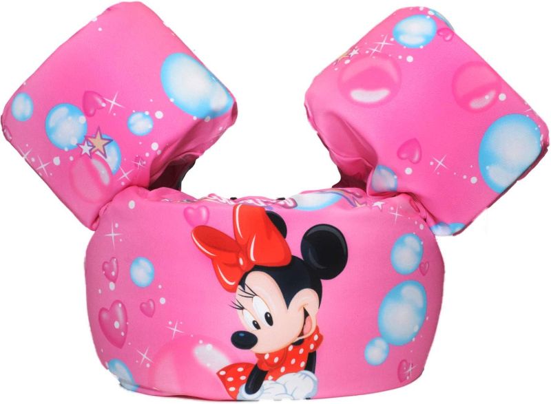 Photo 1 of Kids Swim Vest Toddler Floats with Shoulder Harness Arm Wings for 30-50 Pounds Boys and Girls,for 2-7 Years Old Baby Children Sea Beach Pool minnie mouse disney pink 
 
