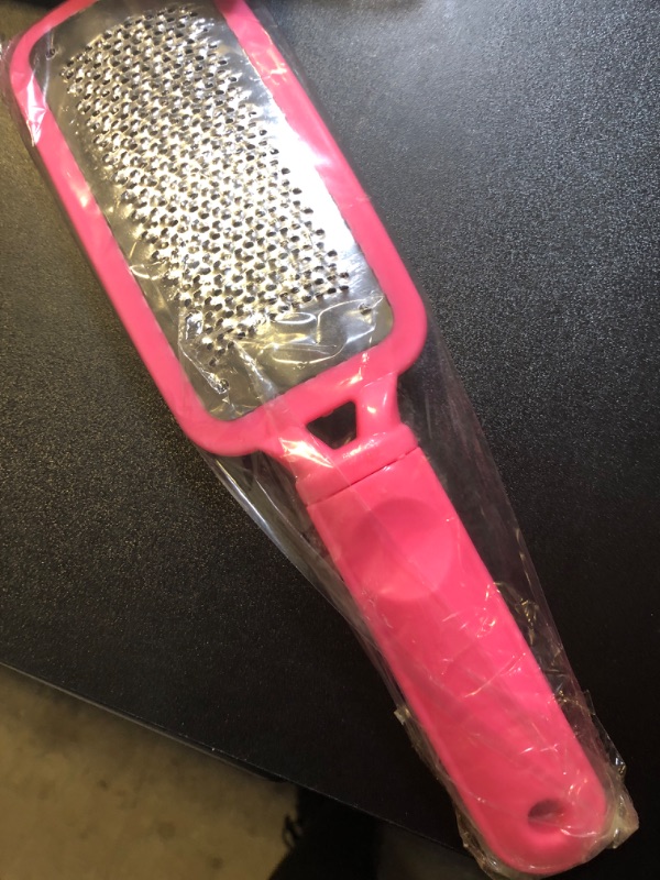 Photo 2 of Stainless Steel Foot File - Washable Dead Skin Remover Callus Remover Foot Care and Reusable Pedicure Tool (Pink)