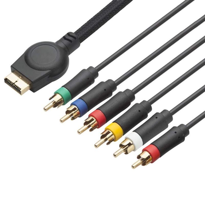 Photo 1 of omponent AV Cable 6RCA Plug Premium High Resolution HDTV Component RCA Audio Video Cable Compatible with Playstation 3 PS3 and Playstation 2 PS2 Gaming Console 