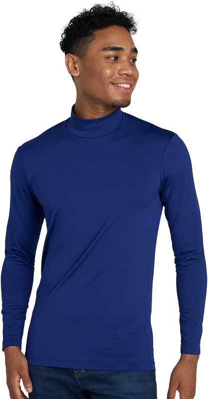 Photo 1 of LAPASA Mens Thermal Underwear Top Fleece Mock Neck Long Sleeve Shirt Base Layer Undershirt Lightweight Midweight M102/M123. Medium

