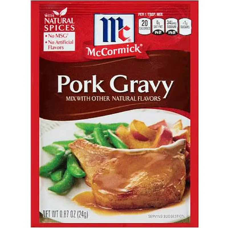 Photo 1 of McCormick Pork Gravy Mix 0.87 oz (Pack of 4). Best By July 11 2024

