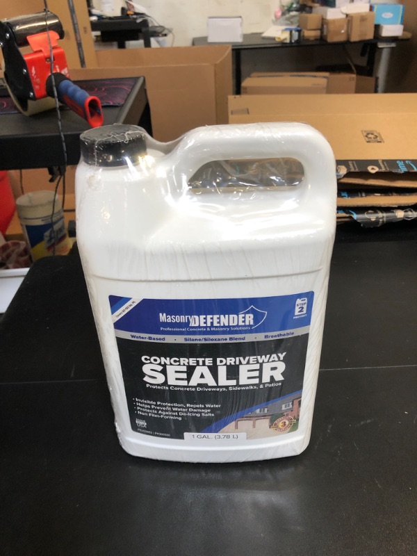 Photo 2 of 1 Gallon Penetrating Concrete Sealer for Driveways, Patios, Sidewalks - Clear Water-Based Silane Siloxane Sealer Waterproofer with De-Icing Salt Protection
