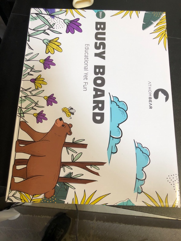 Photo 1 of Busy Board for Toddlers 1 2 3 4, Montessori Activity Board with 10 Learning Activities, Toddler Gifts, Sensory Wooden Board for 1 Year Old
