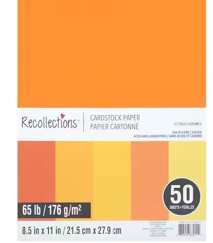 Photo 1 of Citrus 8.5" x 11" Cardstock Paper by Recollections™, 50 Sheets
