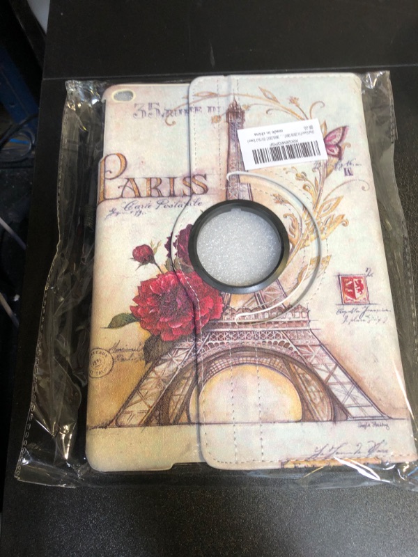 Photo 2 of iPad Case Fit 2018/2017 iPad 9.7 6th/5th Generation - 360 Degree Rotating iPad Air Case Cover with Auto Wake/Sleep Compatible with Apple iPad 9.7 Inch 2018/2017 (Eiffel Tower)