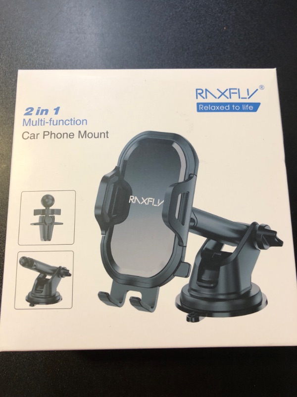 Photo 2 of Phone Car Holder Mount Windshield/Air Vent/Dashboard Cell Car Phone Holder for Car 360 Degree Rotation Universal Suction Mount Stand Compatible with iPhone 13 Samsung S21 Plus All Smartphones
