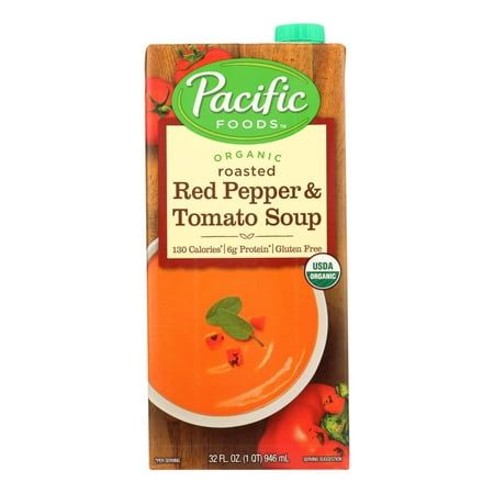 Photo 1 of Exp 4/12/24 (12 Pack) Pacific Foods Organic Red Pepper & Tomato Soup 32 Fl Oz Carton
