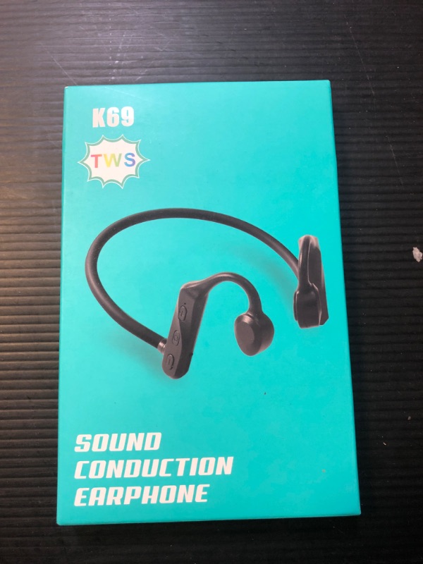 Photo 2 of Premium Bone Conduction Headphones Newly Open-Ear Bluetooth Bone Conduction Headphones - Sweat Resistant Earphones for Workouts and Running with Deep Base - Built-in Mic (K69-Black) - 01