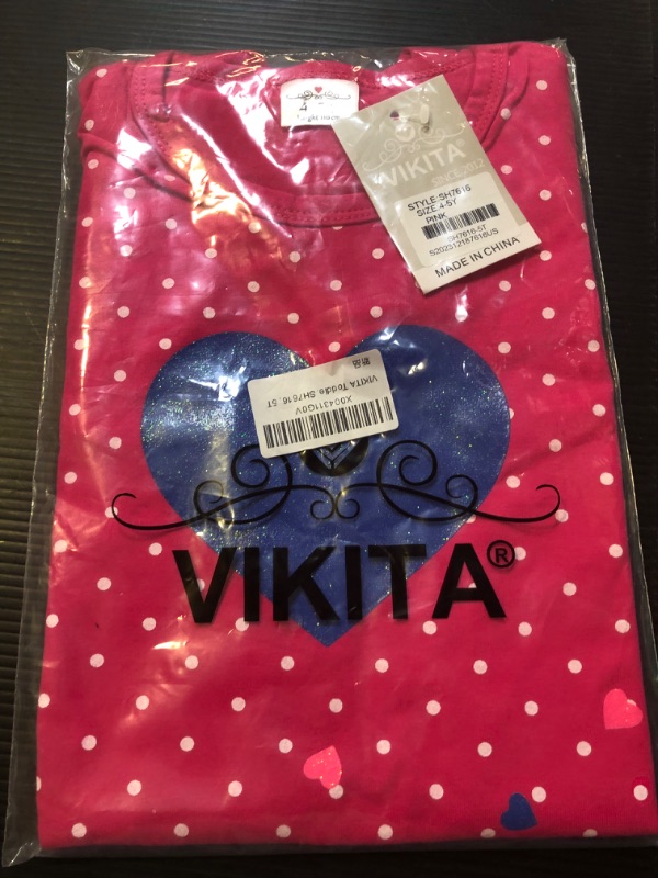 Photo 1 of 4-5Y Vikita toddler shirt pink with heart