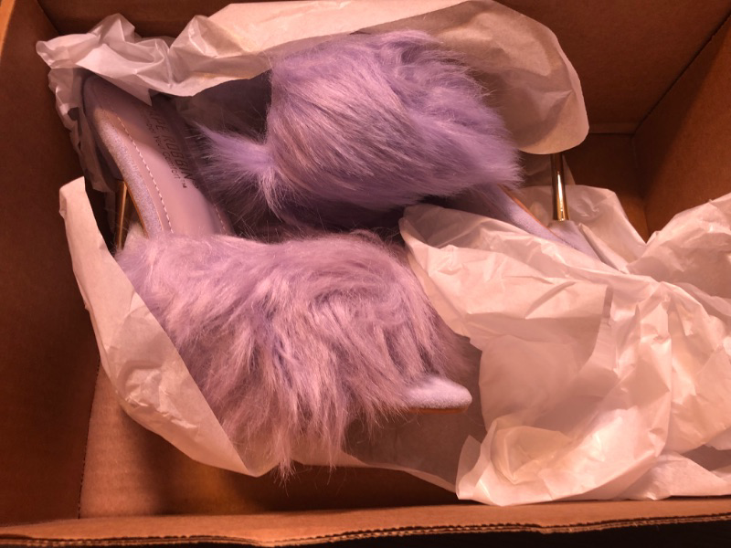 Photo 1 of Size 7 furry womens purple heels