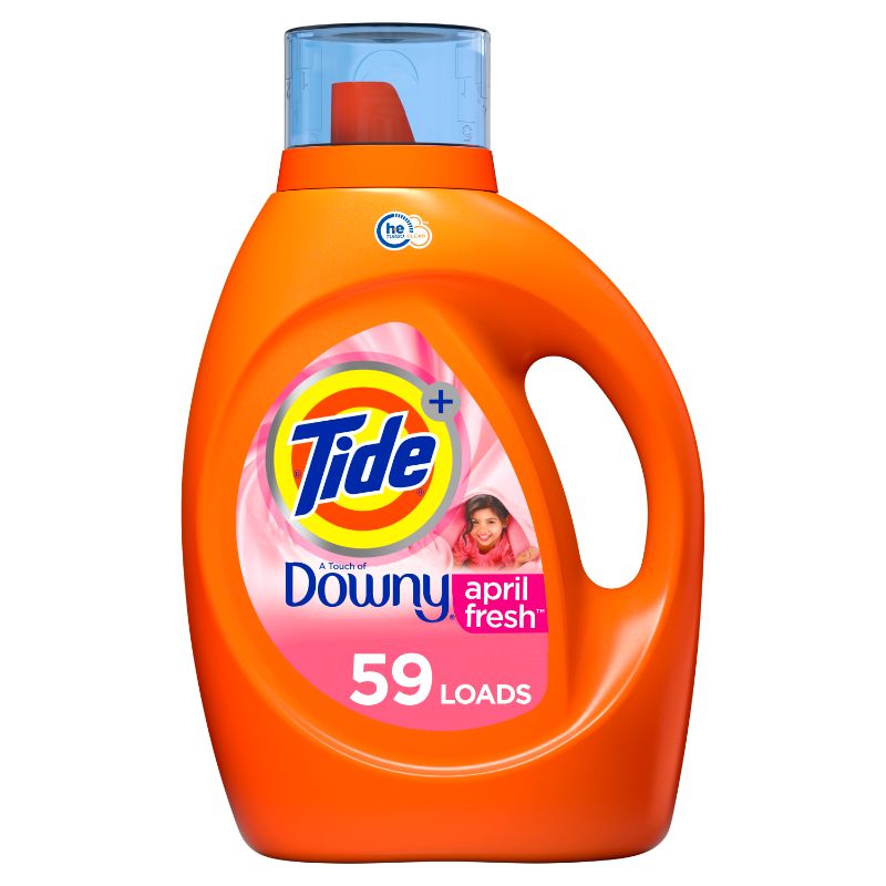 Photo 1 of Tide with Downy Laundry Detergent Liquid Soap, High Efficiency (HE), April Fresh Scent, 59 Loads (92 Fl Oz)
