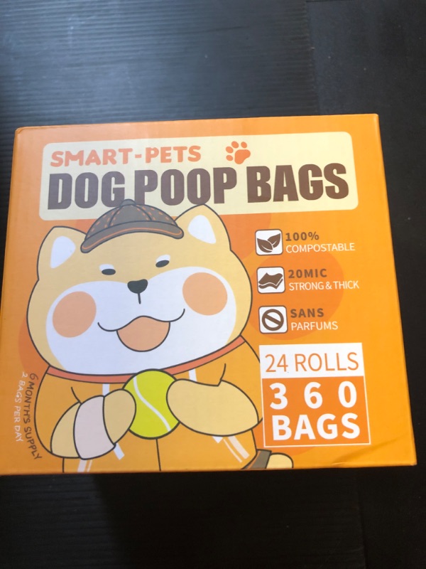 Photo 2 of 100% Certified Home Compostable Dog Poop Bags - EN 13432 Compliant Dog Waste Bags -360 Bags- 24x Rolls of Plant Based Compostable Poop Bags -Thick Doggie Poop Bags?Orange?